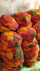 Multicolor Rajasthani Turban Pagdi Traditional Marwadi Baraati Premade Turban Headwrap Velcro Unisex Safa Wedding Mehndi Costume - Product Image 2