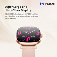 Reloj Inteligente Miccell AMOLED de 1.70 Pulgadas, 4G, GPS, Brújula, Monitor de Frecuencia Cardíaca, Presión Arterial, Resistente al Agua IP68, Rastreador de Salud Deportivo