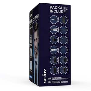 Tondeuse à cheveux sans fil professionnelle, kit de toilettage, rechargeable par USB avec écran LED, tondeuse à barbe pour hommes, femmes et enfants - Product Image 3