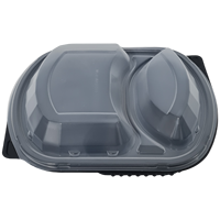Divan Ambalaj 47T006 Conteneurs de stockage à froid en plastique PP durable, de qualité alimentaire, épaisseur 5 mm, à deux compartiments, pour viande, poisson, volaille