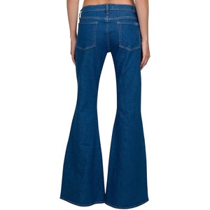 กางเกงยีนส์ขาบานสำหรับผู้หญิง RRI-WDJP-06เสื้อผ้าสตรีทแบบปรับแต่งได้สำหรับผู้ใหญ่ - Product Image 2