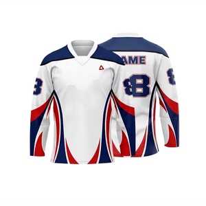 Maillot de hockey sur glace en maille de polyester pour hommes, maillot de hockey sur glace personnalisé, maillot de hockey sur glace pour hommes, prix de gros, OEM, respirant - Product Image 3