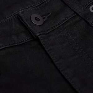 Jeans en denim gris délavé, coupe droite, confortable, avec rivets, logo personnalisé, jeans pour hommes - Meilleur prix - Product Image 5