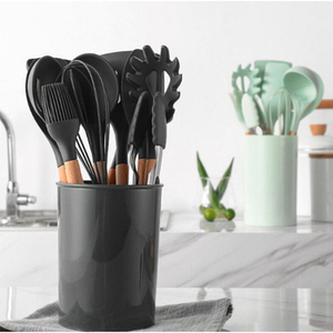 Solid Turner Food Serving Set in Stainless Steel With Silver Color Head and Wooden Handle for Serving and <b>Cooking</b> Solutions - Product Image 3