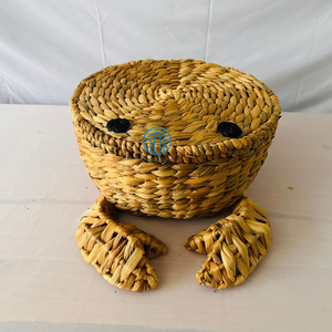 Cesta de almacenamiento de jacinto de agua con forma de animal de cangrejo de nuevo diseño, cesta para niños para organización de habitación de niños - Product Image 1