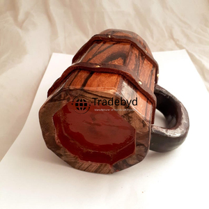 เหยือกน้ำไม้อเนกประสงค์แบบกว้างภาชนะใส่เครื่องดื่มเป็นมิตรกับสิ่งแวดล้อมสำหรับนักเดินทางใช้กลางแจ้งหรือสำนักงานบ้านทำด้วยความระมัดระวัง - Product Image 4