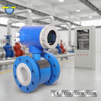 Medidor de Flujo Electromagnético Integrado con Revestimiento de PTFE KY CE, OEM ODM, 4-20mA RS485 para Líquidos Químicos Ácidos y Alcalinos