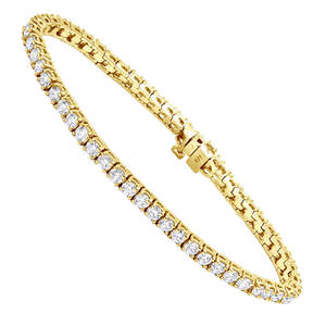 Brazalete de Tenis de Oro Blanco de 14K para Mujer, Elegante Brazalete con Diamantes Redondos de 5 Quilates, Diseño Clásico, Joyería Fina de Moda - Product Image 3