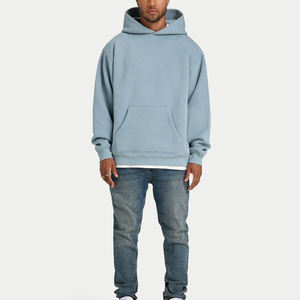 Pull surdimensionné de haute qualité sweat à capuche vierge personnalisé pour hommes impression broderie travail personnalisé - Product Image 3