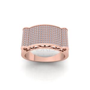 Bague personnalisée en argent sterling 925 brillant pour homme avec diamant cultivé par Leb pour les fêtes d'anniversaire et de mariage - Product Image 3