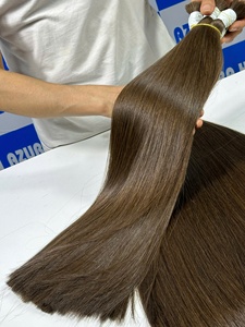 AZURA HAIR Virgin Hair Bulk Extensions Double Drawn Machine Double Weft Kinky Straight Weave <b>White</b> Style <b>Wrap</b> - Product Image 6