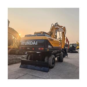 Excavadora de ruedas usadas de alta calidad HYUNDAI 210W-9 21TON, nueva bomba de motor superior equipada, potencia de 84kw probada e inspeccionada - Product Image 6