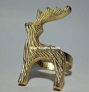 Servilleteros de conejito de Pascua, servilleteros de conejo de Metal dorado, de Metal servilleteros, hebillas de anillo PARA CENA DE Pascua, bodas, fiesta - Product Image 4