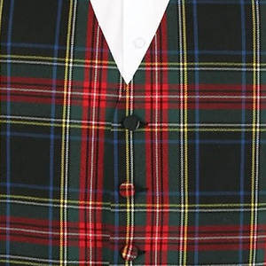 Men's 4pc <b>Plaid</b> Design Formal Waistcoat <b>Dress</b> Vest Men's 4pc Waistcoat Vest Necktie Pocket Square Tartan Vest - Product Image 6