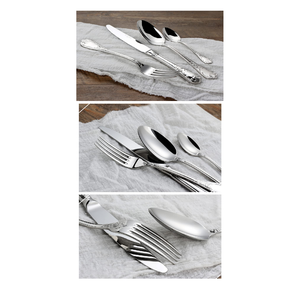 Couverts en acier inoxydable stockés pour hôtel ensemble de couverts en acier miroir ensemble de couverts pour mariage ensemble couteau cuillère fourchette - Product Image 4