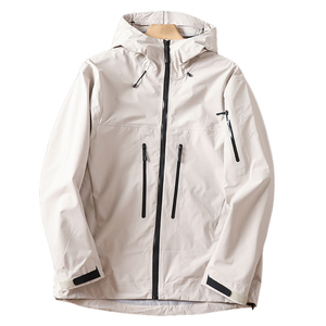 Coupe-vent unisexe imperméable de style universitaire, veste de pluie légère à capuche pour hommes femmes, fermeture éclair de grande taille pour l'été - Product Image 1