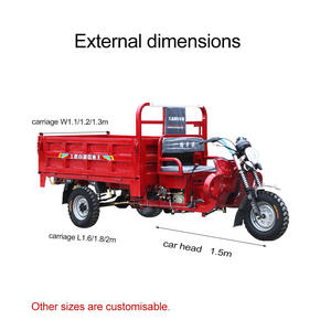 Triciclo de carga personalizable, triciclo de gasolina, carga para suministro de Rancho <span class=keywords><strong>y</strong></span> entrega de productos, motocicleta de 3 ruedas - Product Image 4