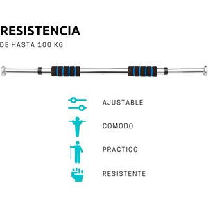 Barra de Dominadas Portátil de Acero Bluelander, Fácil de Instalar, Barra Horizontal para Puerta para Ejercicios en Casa - Product Image 4