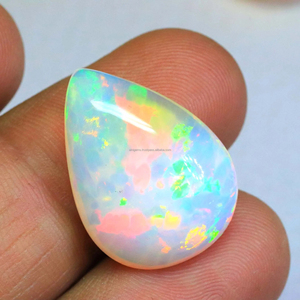 Impresionante PIEDRA DE cabujón de ópalo etíopa-Welo brillante Arco Iris llamativo ópalo pera gemas sueltas piedras preciosas de ópalo etíope - Product Image 1