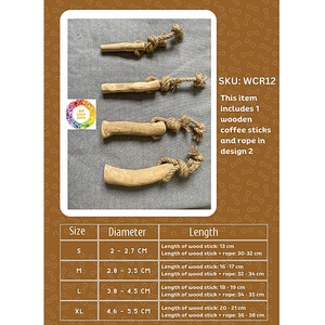 ของเล่นเคี้ยวไม้สำหรับสุนัขสัตว์เลี้ยงของเล่นแบบโต้ตอบสำหรับสุนัขกาแฟกระดูกสนไม้น่ารักของเล่นเคี้ยวสำหรับสุนัขสัตว์เลี้ยง - Product Image 5