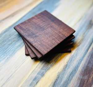 ที่รองแก้วไม้วอลนัทดีไซน์เป็นมิตรต่อสิ่งแวดล้อม - Product Image 4