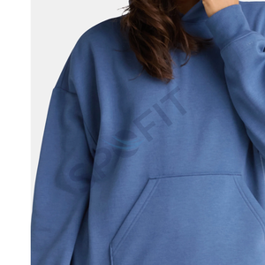 Sudadera con Capucha para Mujer, 100% Algodón, Felpa, Invierno, Lavado Ácido, Estampado Frontal, Alta Calidad, Estilo Urbano, Corte Holgado, Personalizable OEM - Product Image 4