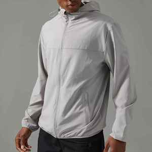 Chaqueta Cortavientos con Cremallera a Cuadros de Algodón de Moda para Hombre, Chaqueta Deportiva Fabricada a Medida, Patrón de Camuflaje, Procesamiento con Recubrimiento - Product Image 3