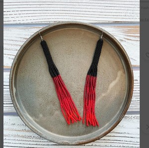 ต่างหูลูกปัดต่างหูลูกปัดสไตล์พื้นเมืองแบบยาว - Product Image 2