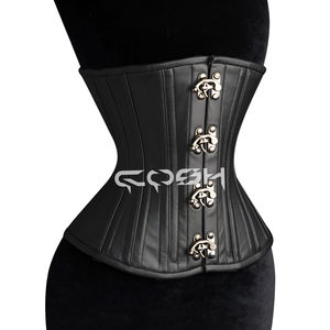 Corset sans bretelles en cuir pour tenue de club, style gothique, pour soirée, corset de maintien de la taille - Product Image 4