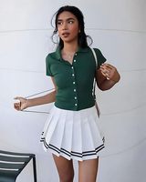 Vêtements de sport, jupe de tennis élégante pour femmes, mini-jupe plissée pour femmes, jupe de course respirante à taille haute, jupe écologique