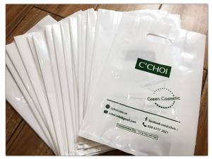 Custom Own Logo Shopping Useful Plastic <b>Bags</b> Die Cut Plastic <b>Punch</b> Handle <b>Bag</b> - Product Image 5