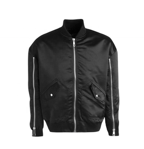 Haute Qualité Hommes Satin Polyester Rétro Casual American Varsity Letterman Baseball Homme Vestes - Product Image 2