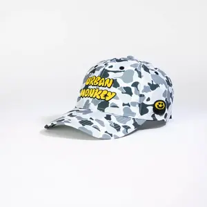 หมวกเบสบอลผ้าโพลีเอสเตอร์35% 65% ลายพรางปรับได้ปีกโค้ง6แผง - Product Image 1