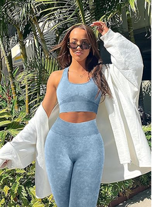 ชุดออกกำลังกายโยคะไร้ตะเข็บสำหรับผู้หญิงชุด2ชิ้น - Product Image 3