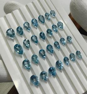 Lote de Gemas de Aguamarina Corte Pera Santa María, Piedra 100% Natural, Piedra de Nacimiento de Marzo, Certificada por Terceros, 0.4-1.5 Quilates, Encerada/Aceitada - Product Image 3