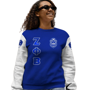 เสื้อสเวตเตอร์ Zeta phi Beta 1920 zphib, เสื้อฮู้ดแขนยาวสีฟ้าสีขาวผ้ากำมะหยี่ปักลายชีวิตชาวกรีก - Product Image 4