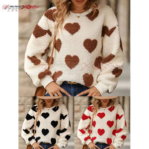Sweat-shirt Sherpa d'hiver pour femmes avec texture épaisse et douce Pullover Sherpa Fleece Sweatshirt - Product Image 6