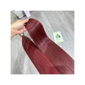 Weft Hair High quality Unprocessed Raw The Best Supplier Human Hair Vietnam #99J Color