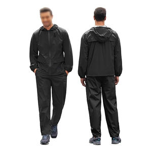 Traje de lluvia de tamaño personalizado para hombre con chaqueta transpirable cómoda para exteriores Traje de lluvia ligero con logotipo personalizado - Product Image 1