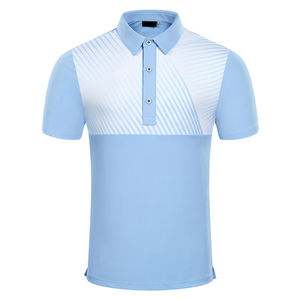 Vente en gros d'usine de t-shirt polo pour hommes à séchage rapide à manches courtes anti-rides solide brodé OEM personnalisable solide - Product Image 6