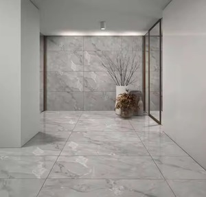 Silika gris 600x1200 carreaux de céramique aspect porcelaine dalle de sol pour l'intérieur poli émaillé marbre design graphique brillant - Product Image 6