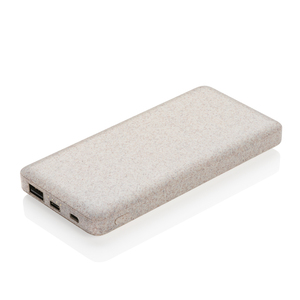 Portale di paglia di grano aziendale Powerbank Compact ed elegante caricabatterie Mobile - Product Image 1