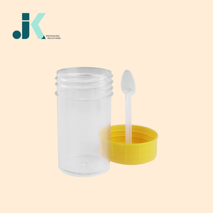 Vietnam Factory's Top-Rated <b>Tamper</b>-Evident PS Labware Specimen Container 55ml with Spoon Clear Best Price High Quality M0357 - Product Image 1