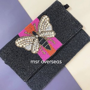Elegante bolso bohemio hecho a mano con cuentas para mujer bolso de noche bordado con cuentas de vidrio estilo sobre de moda para niñas - Product Image 5