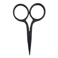 Ciseaux de broderie à coudre de haute qualité en acier inoxydable enduit de couleur noire Mini ciseaux à enfiler fantaisie