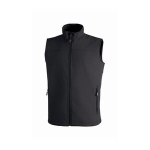 U-POWER DUBLINO Workwear Gilet Noir Carbone Soft Shell Tissu - Product Image 1