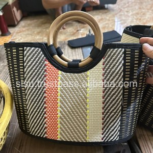 Producto caliente hecho a mano orgánico paja bolsa de playa bolso tejido Vietnam - Product Image 1