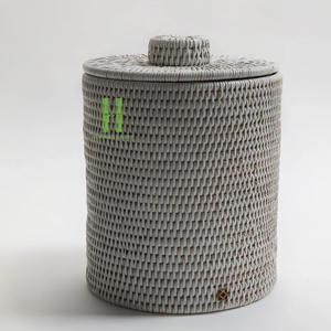 BEST SELLER Long-Lasting Rattan <b>Bathroom</b> Bin New Arrival Natural Rattan Waste Bin With Lid <b>for</b> Home Hotel <b>Storage</b> From Vietnam - Product Image 6