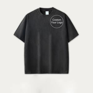 2024 Unisex Verano de gran tamaño de punto de algodón transpirable camiseta High Street secado rápido al por mayor de talla grande de alta calidad en blanco hombres - Product Image 4