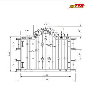 Conception de porte en fer forgé pour l'extérieur fabriquée au Vietnam avec 100% ingrédients et options de finition personnalisées décoratives - Product Image 6